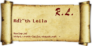 Ráth Leila névjegykártya